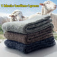 3/5 Pairs Men's Warm Socks, Thick Towel Mid-Calf Socks, Anti-Cold Snow Boots Socks Elastic Solid Color