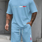 Men's Tracksuit 2 Piece O-neck Short Sleeve Shirt Shorts Set Men's Running Suit Plus Size T shirts Man Clothing Summer T-shirt