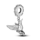 2026 Hot Sale Charms Bead 925 Sterling Sliver Pink Butterfly Luminous Firefly Dangle Fit Bangle Bracelet Necklace DIY Jewelry