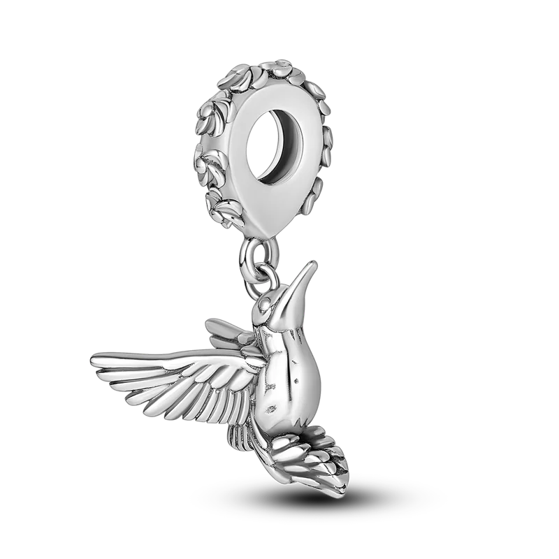2026 Hot Sale Charms Bead 925 Sterling Sliver Pink Butterfly Luminous Firefly Dangle Fit Bangle Bracelet Necklace DIY Jewelry