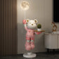 2024 New Violent Bear RGB Floor Light Living Room Bedroom Sofa TV Cabinet Decoration with Bluetooth Sound System Floor Light
