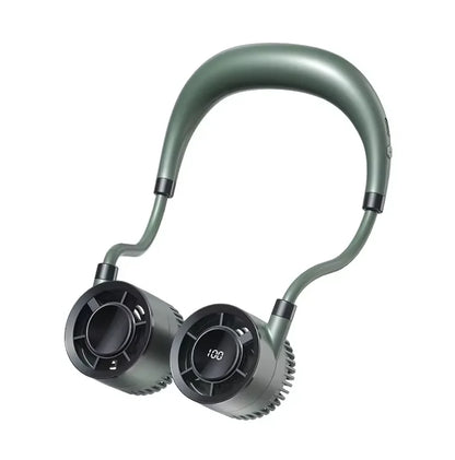 Lenovo Digital Display Neck Fan Rechargeable 5000mAh Portable Wearable Cooling Air Cooler USB Fan Outdoor Sports Travel