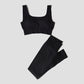 Women's Sportswear Yoga Set Workout Clothes Athletic Wear Sports Gym Legging Seamless Fitness Bra Crop Top Long Sleeve Yoga Suit