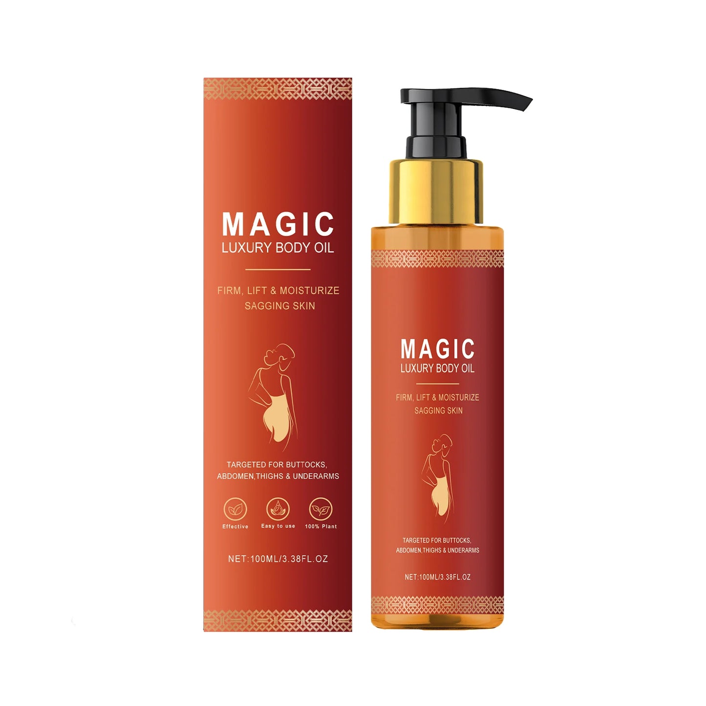 Firming Body Oil for Glowing Skin Repair Smooth Anti Cellulite Lifting Tighten Lightening Improve Dry Moisturizing Massage Care