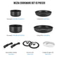 Induction Cookware Set 10 Pieces, Nonstick Pots and Pans Set with Removable Handles, for All Hobs, Stackable Design, Dishwasher/