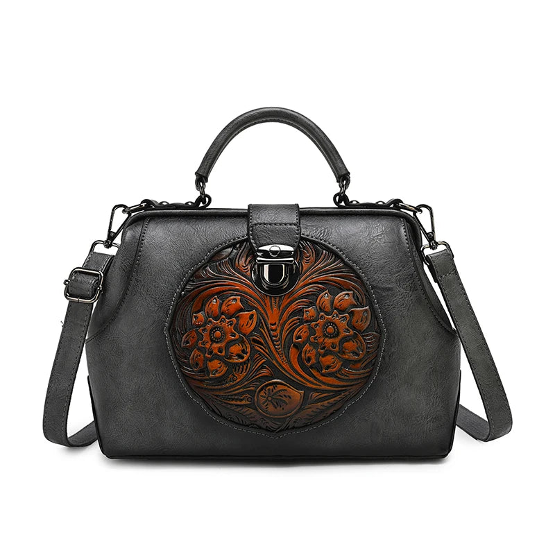 2026 Vintage Luxury Embossed Women's Tote Bags Designer Top Quality Soft Leather Women Shoulder Bag Female Crossbody Handbags