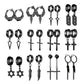 1Pair Fashion Cross Pendant Ear Clip Non Piercing Earrings Fake Earrings Gift for Men Women Jewelry