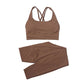SOISOU Nylon Yoga Set Women's Tracksuit Gym Fitness Set Woman 2 Pieces Leggings Sports Bra Breathable Sportwear Woman Clothes