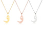 EUEAVAN Arabic Letter Pendant Necklace for Women Men Stainless Steel Arab Initial Alphabet Necklaces Lucky Amulet Muslim Jewelry