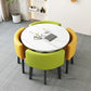 Nordic Round Dining Tables Set for Dining Room Furniture Kitchen Dining Table Set with 4 Chairs Home  Light Luxury Center Tables
