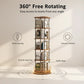 5-Tier 360° Rotating Display Book Shelf for Home Decor and Storage 3/4/5 Tier Spin Vertical Space Saver