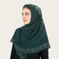 Muslim Square Scarf Women Fashion Rhinestone Hijab Arab Headwrap Turban Headband Pearl Chiffon Islamic Headscarf  Free Pin