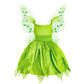 Girls Flower Fairy Dress Up Kids Princess Dress With Wings Halloween Princess Costume Elves Party Tinkerbell Tinker Bell Dress
