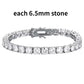 Smyoue 2-6.5mm Real Moissanite Tennis Bracelet for Women Christmas Gift Platinum Plated 100% 925 Sterling Silver Wedding Jewelry