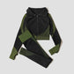 2/3Pcs Women Yoga Suit Seamless Knitted Yoga Pants Leggings Clothing Zipper Long Sleeve Crop Top Fitness Wear Sportswear Gym Set