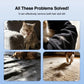 Deshedding Pet Hair Remover Glove Massage Function Effective Grooming Glove Gentle 5 Finger Grooming Mittens Shedding Season