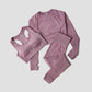2/3/5PCS Seamless Women Yoga Set Workout Sportswear Gym Clothing Fitness Long Sleeve Crop Top High Waist Leggings Sports Suits