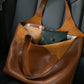 Brown Soft Leather Large Capacity Tote Bag Women's 2025 New Luxury Minimalist High-End Feeling Tablet Briefcase Handbag