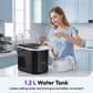 LOEFME 12kg/24h Electric Ice Maker Machine Bullet Ice 6 Mins 9pcs Ice Cubes Self-Cleaning Ice Maker for Home Cafes Camping Party