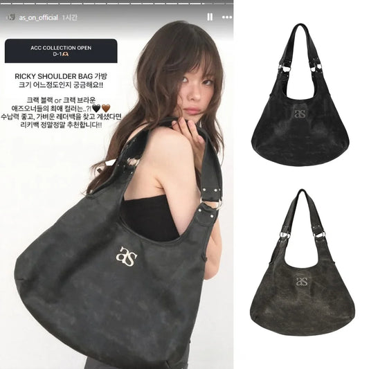 Retro Washed Large Capacity Crescent Bag Single Shoulder Tote Women's  Brand Moon Tooth Bag Casual Handbag for Women