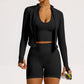 2/3PCS Yoga Set Women Gym Long Sleeve Sports Suits Fitness Bra Crop Top Workout Clothes Female Solid Seamless Legging Sportswear