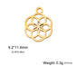 EUEAVAN 5pcs Stainless Steel Charms for Jewelry Making Leaves Lotus Flower Star Pendant Mini Charm Necklace Bracelet DIY Gifts