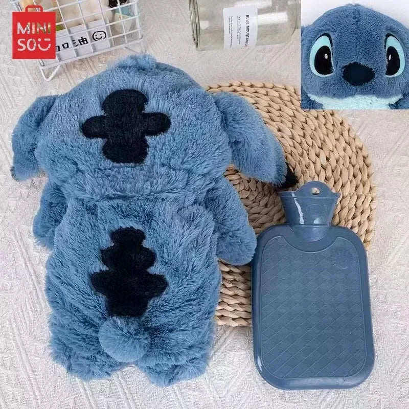 MINISO Disney Kawaii Stitch Anime Winter Extra Large  Cute Hot Water Bottle Home Water Filling Hand Warmer Holiday Gifts