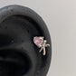 1pcs Quality Shiny Cross Zircon 316L Stainless Steel Ear Bone Nail Y2K Style Silver Color Earring for Women Cochlear Accessories