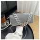 New Outdoors Allover Rhinestone Bucket Bag, Glitter Chain Prom Purse, Women's Mini Crossbody Bag (6.3*3.54) Inch
