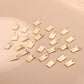 Polished Stainless Steel Square Gold Color Pendant Hang 26 Letters DIY Bracelet Pet Collar Necklace Jewelry Making