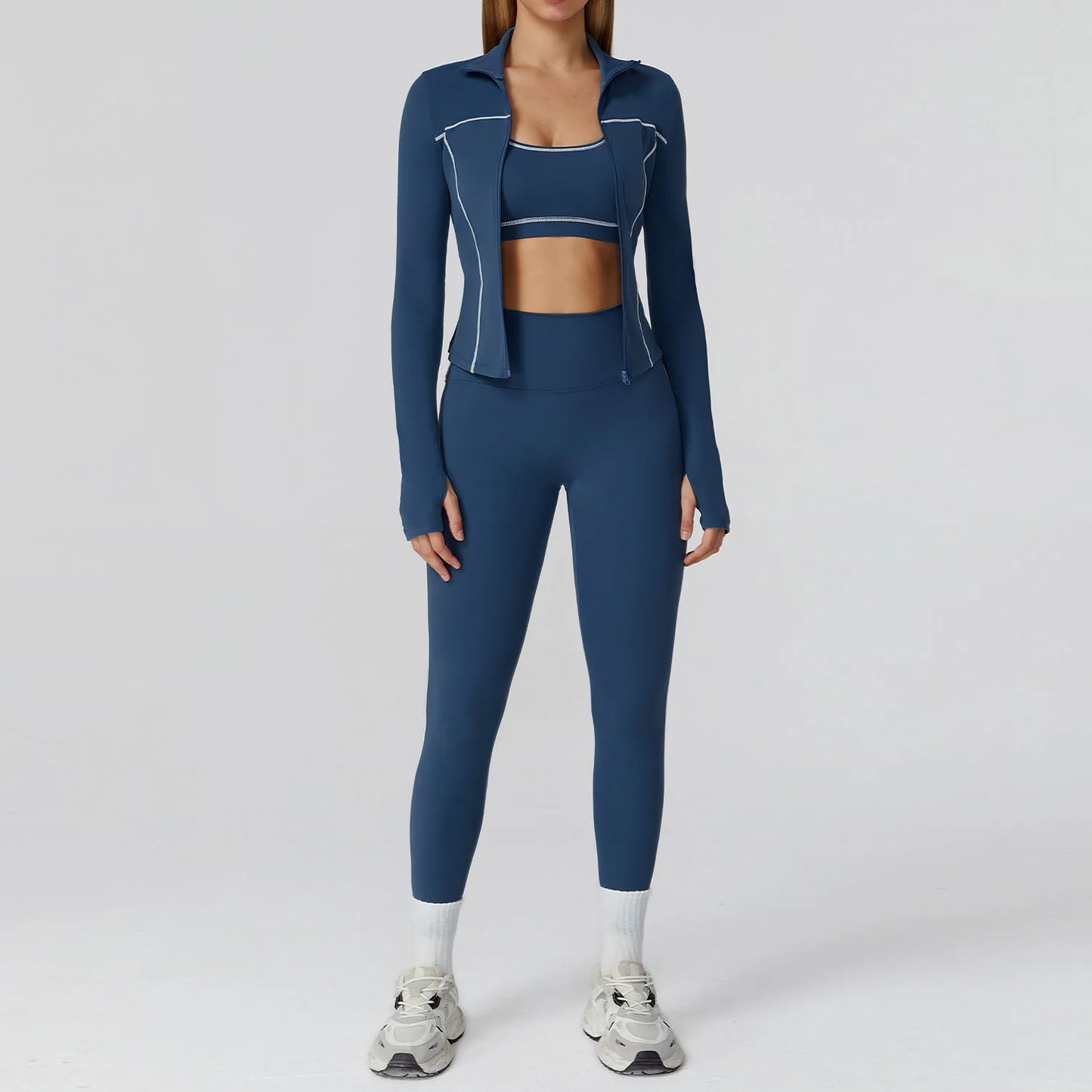 Yoga Clothes Set 2/3PCS Sportswear Gym Outfits Women Sports Set High Waist Leggings Fitness Suit Running Bra Workout Tracksuit