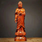 Rosewood Standing Buddha Statue Ornament Festival Workmanship Gift Family Worship Statue Wood Sculpture Handmade Decoration
