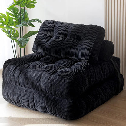 Folding Sofa Bed, Convertible Sleeper Chair with Pillow Foldable Matress, Portable Fold Out Chair Bed Comfy Floor Sofa Lounge