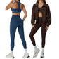 Yoga Clothes Set 2/3PCS Sportswear Gym Outfits Women Sports Set High Waist Leggings Fitness Suit Running Bra Workout Tracksuit