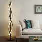 Nordic Postmodern LED Floor Lamp RGB Livingroom Bedroom Study Hotel Line Without Main Light Spiral Vertical Luxury Corner Lamps