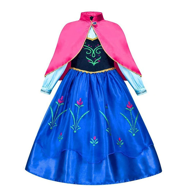 Girls Princess Dress Kids Birthday Cosplay Cinderella Snow White Aurora Rapunzel Halloween Costume Children Party Dresses