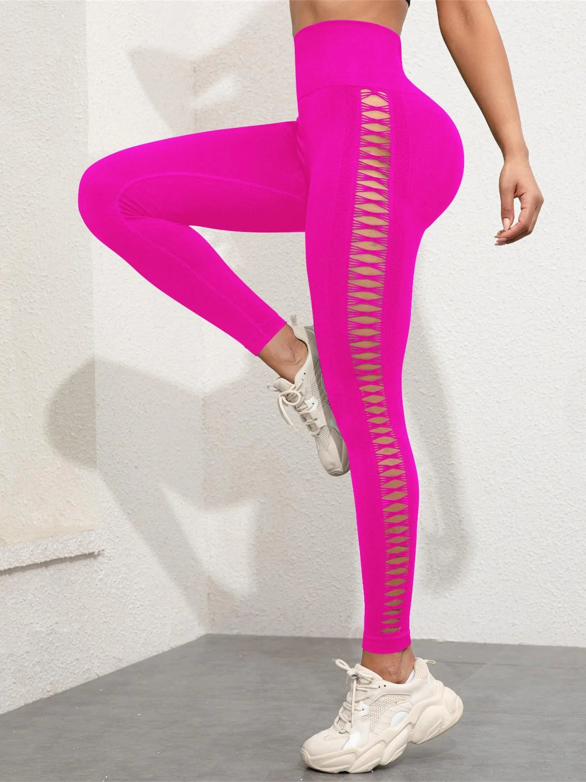 Tie Dye Seamless Leggings for Women High Waist Yoga Pants, Scrunch Butt Lifting Elastic Tights, Side Mesh Design
