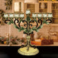 Artistic Metal Candle Holder for Hanukkah Menorah Candlestick Candelabrum Candle Stand for Christmas Party Wedding Home Decor
