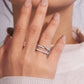 WOSTU Wedding Band Rings for Women 925 Sterling Silver AAA Zircon Stackable Engagement Crossed Rings Simple Jewelry Party Gift