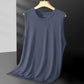 2026 Men's Ice Silk Mesh Vest Lightweight Sports Summer Wear Sleeveless T-shirt Tank Top Casual Fashion Outerwear