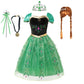 Anna Costume For Kids Girl Fancy Birthday Party Gown Princess Dress Carnival Party Children Clothing Full Printing Vestidos