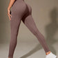Women's High Waisted Ribbed Yoga Pants - Solid Color Stretchy Tummy Control Workout Leggings for Fitness Gym Lounge & Daily Wear