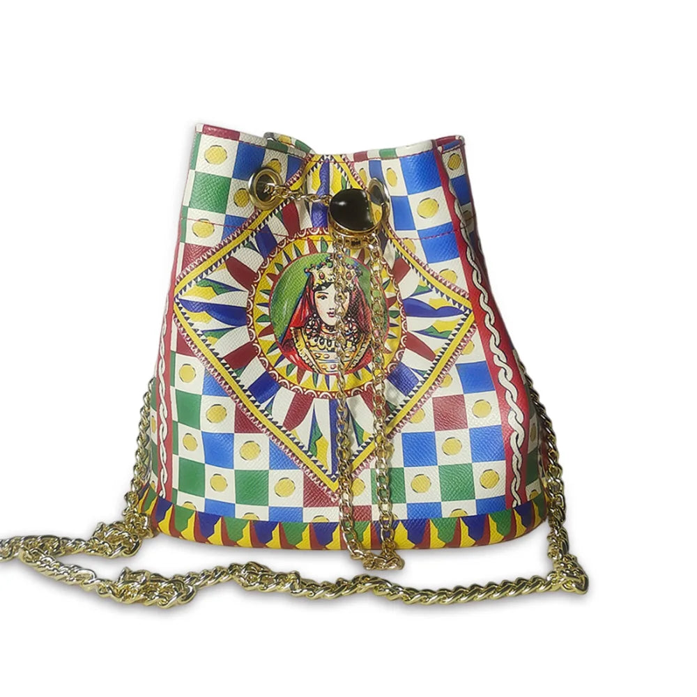 Bucket bag 2024 new casual large-capacity crossbody bag luxury chain shoulder bag women's bag