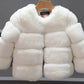 Girls Faux Fur Coat Winter Children Girls Long Sleeve Christmas Jacket Warm Kids Girls Coat Girls Outerwear Clothing