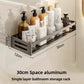 Maximize Your Space: No-Drill Aluminum Corner Shelf for Bathroom | All-in-One Shampoo Organizer & Towel Holder Solution