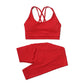 SOISOU Nylon Yoga Set Women's Tracksuit Gym Fitness Set Woman 2 Pieces Leggings Sports Bra Breathable Sportwear Woman Clothes