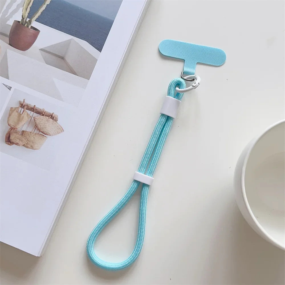 Universal Adjustable Mobile Phone Wrist Strap Lanyard Short with Self-locking Anti-drop Design Durable Polyester INS Phone Strap
