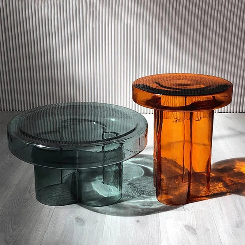 Nordic Creative Glass Coffee Table Living Room Sofa Side