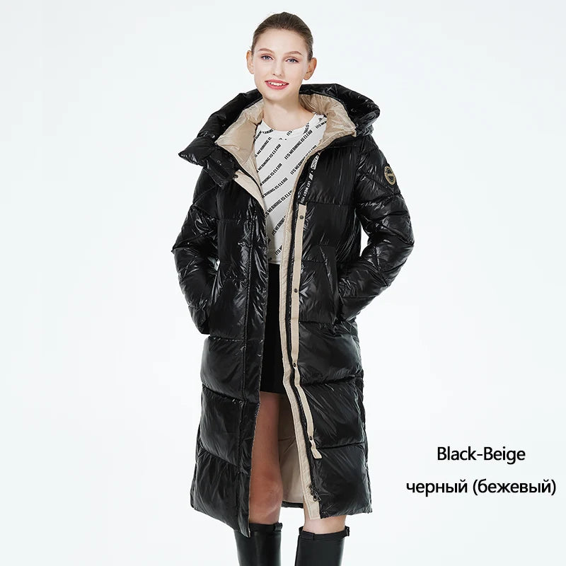 ICEbear 2023 Winter Fashionable Jacket Women's Hooded Warm Parkas Puffer Jackets Hight Quality Female Quilted Coat  GWD20155D