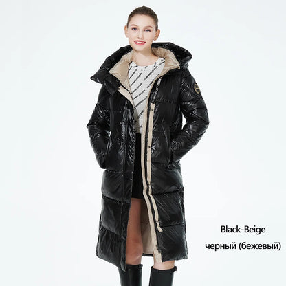 ICEbear 2023 Winter Fashionable Jacket Women's Hooded Warm Parkas Puffer Jackets Hight Quality Female Quilted Coat  GWD20155D